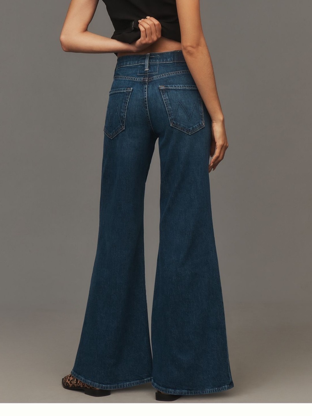 NWT sz 31 Mother Tomcat Roller Skimp mid rise wide leg wash Perfectly Imperfect - Picture 3 of 14